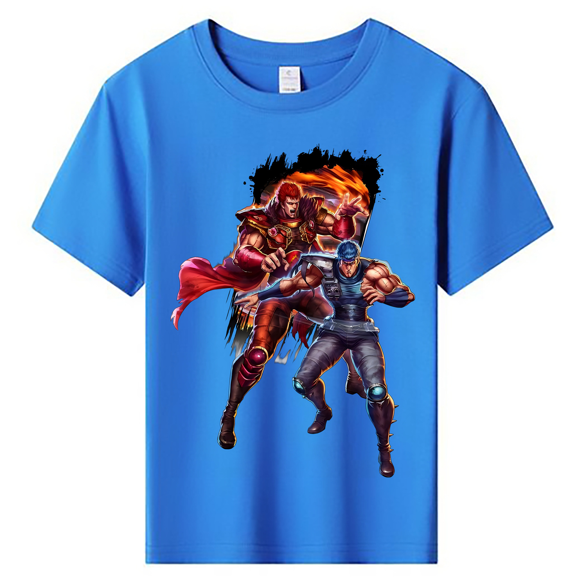 （画像用） 北斗の拳 Fist of the North Star 綿100％キッズTシャツ（フロントプリント）